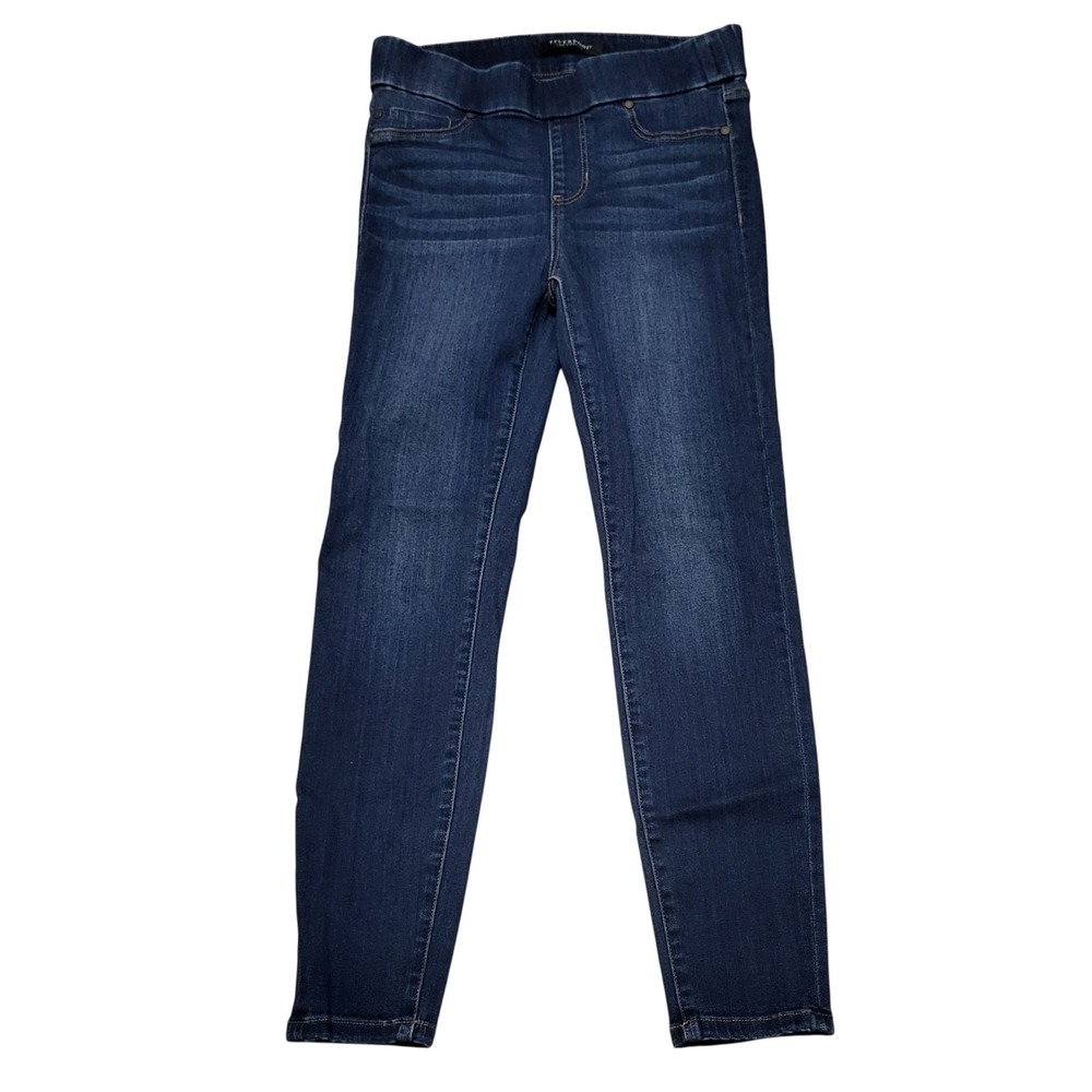 Liverpool Los Angeles Womens Petite 4 27" Dark Wash Pull On Skinny Jeans Indigo